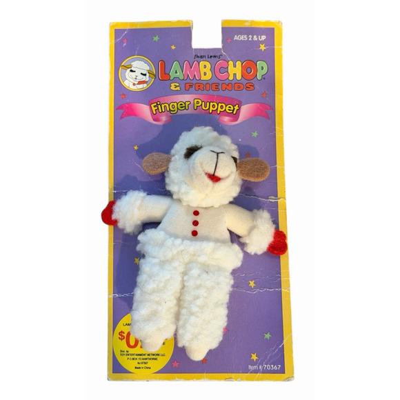 Vintage Shari Lewis Lamb Chop & Friends Plush 5 inch Finger Puppet #70367 NEW - Picture 1 of 2